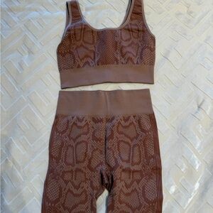 Animal printed workout set